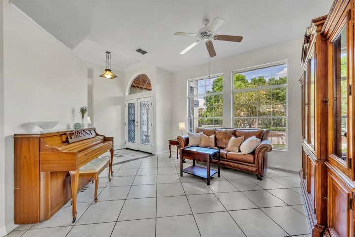 Sunny front living room