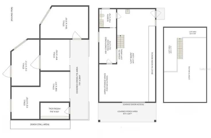 Floor Plan - Stall Barn & Loft Barn