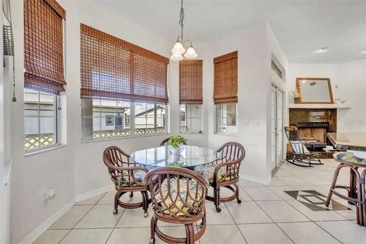 Dinette with barn & pasture views