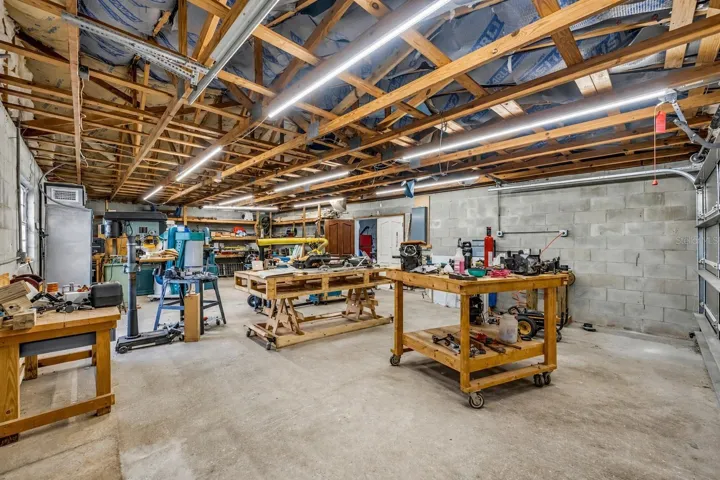 Left bay- under air (currently used as a wood-working shop)