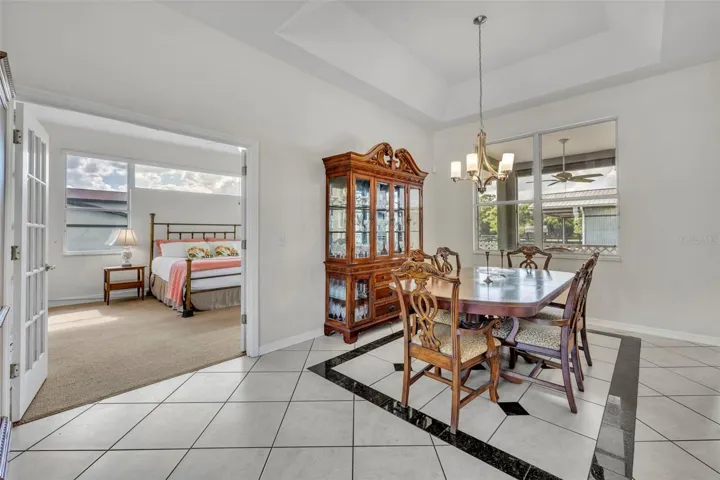 Spacious dining room