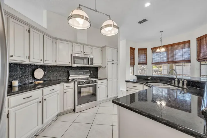 Kitchen- gas range & stainless steel appliances
