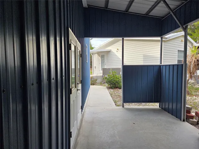 Entrance to 24' x 45' Steel Building
