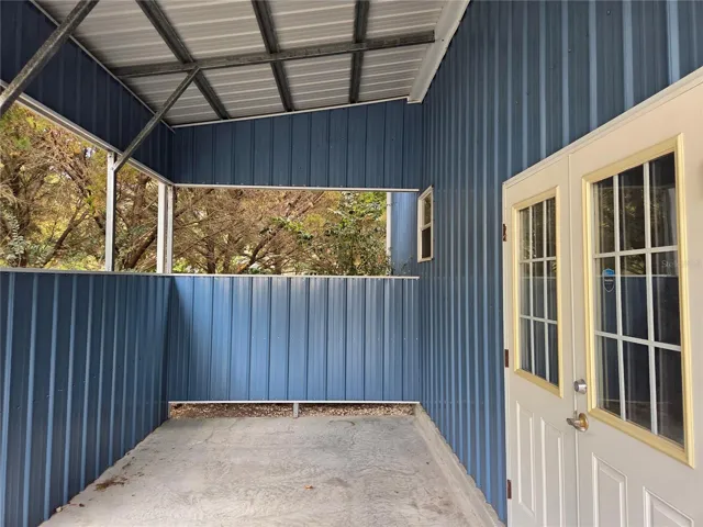 Entrance to 24' x 45' Steel Building