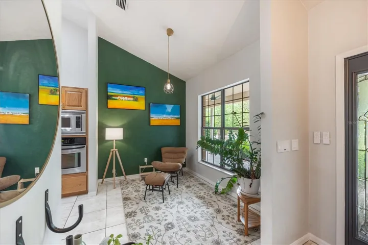 Adjacent to kitchen