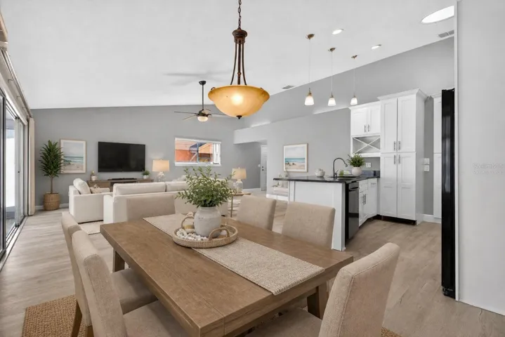 Virtually staged Dining/Living areas.