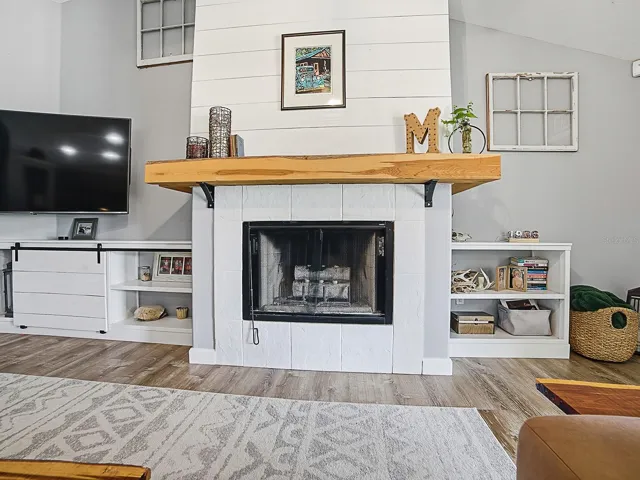 Real Wood Burning Fireplace