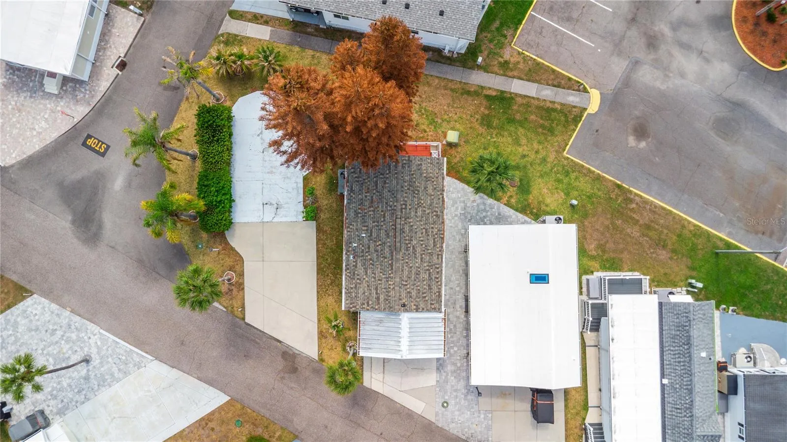 Overhead view of the property