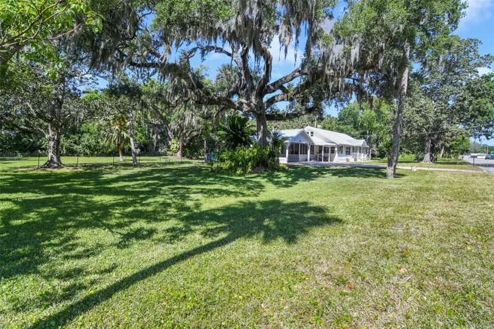 Large lot full of beautiful mature trees.