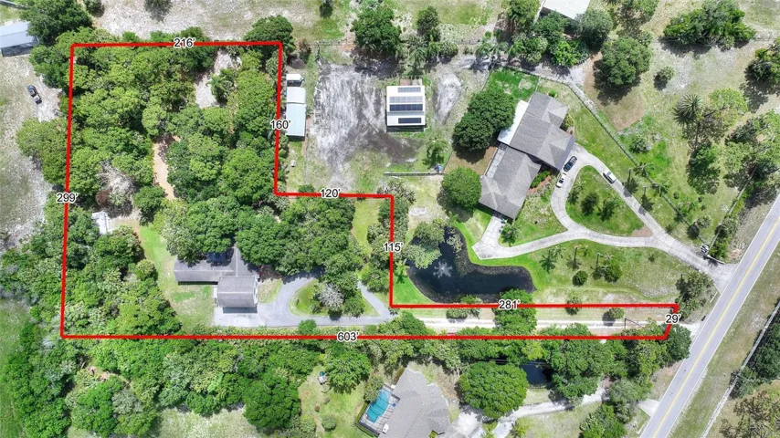 2.03 acre lot lines.