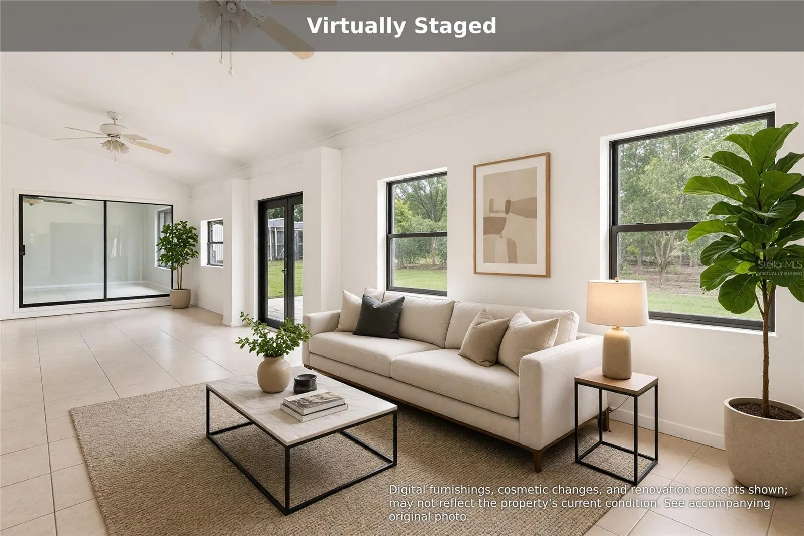 Virtually staged