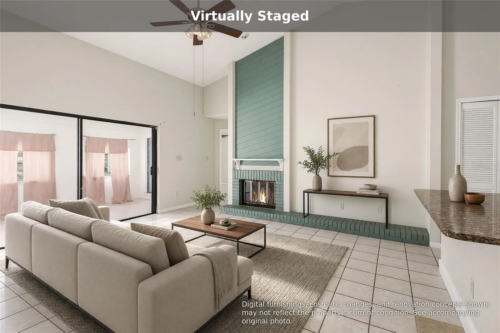 Virtually staged