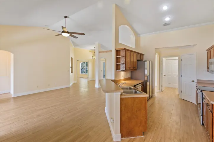 Kitchen and living room