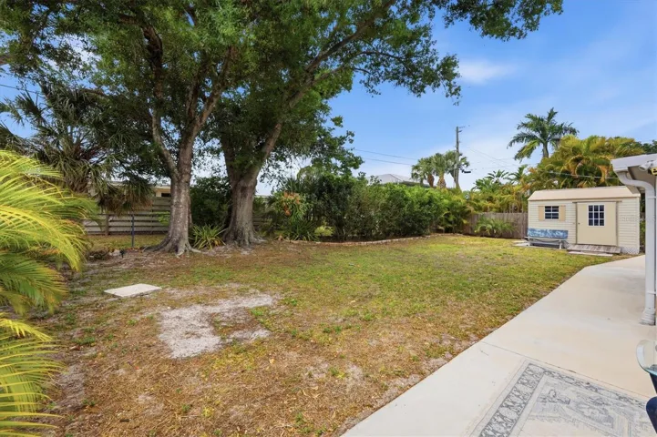 Back yard - fenced