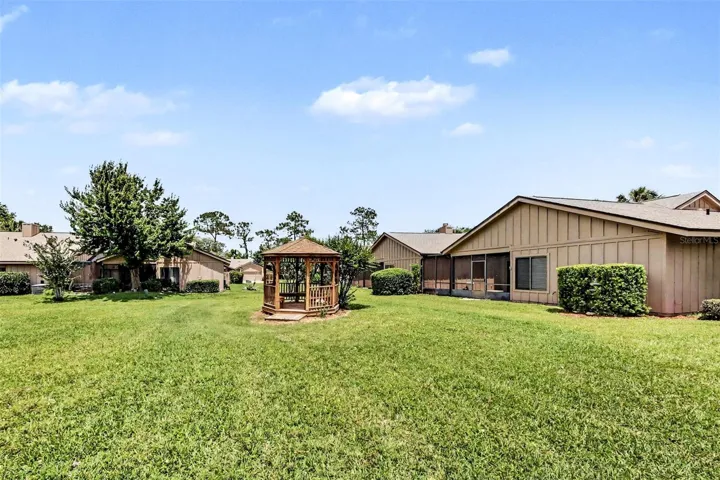 Green space in rear with gazebo
