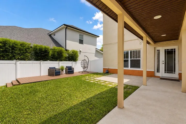 Covered Walkway to the attached garage.