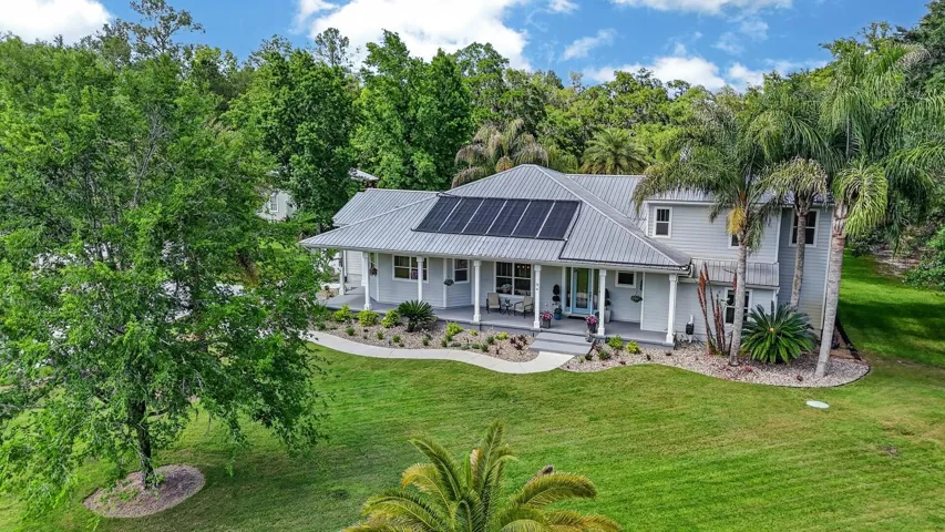 Front exterior, solar to heat pool