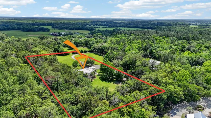 Aerial view of property