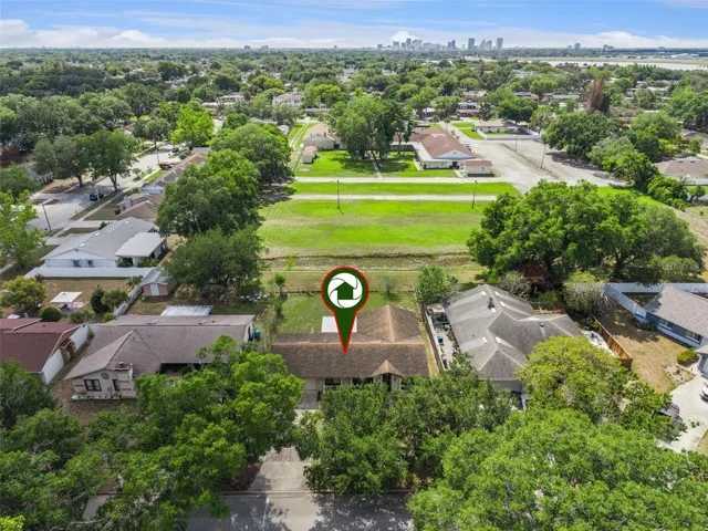 Aerial View showing the Downtown Orlando Skyline