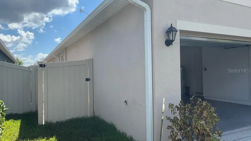 Side view of property