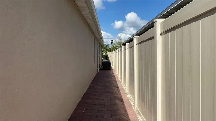 Side of backyard