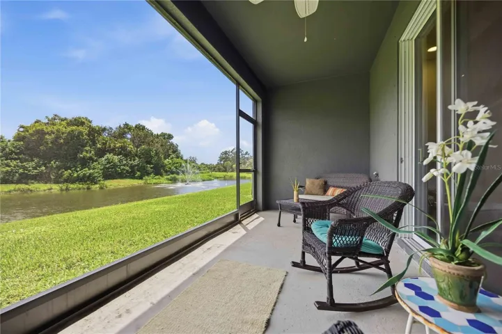 Rear screened patio