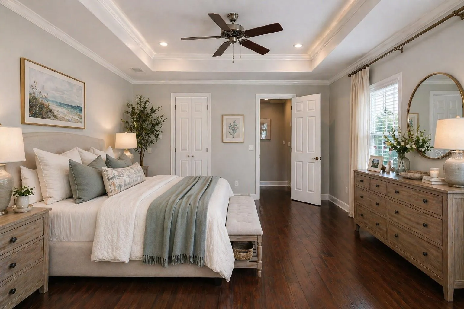 PRIMARY BEDROOM VIRTUALLY STAGED