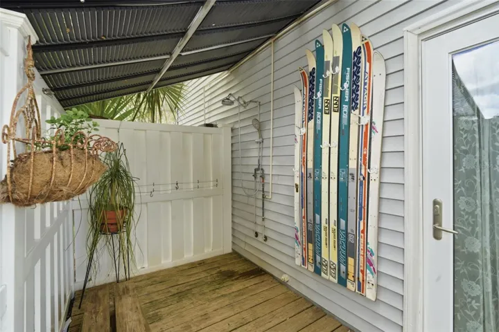 Private outdoor shower