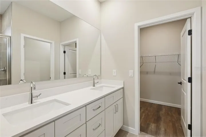 Virtually Staged Primary Bathroom