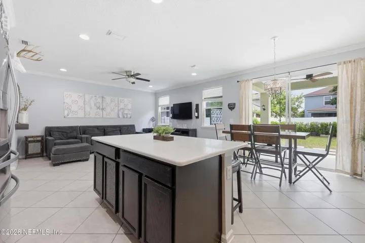 Kitchen Island and Dining area