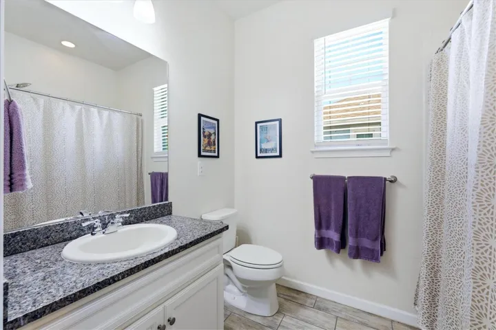 2nd bath downstairs with shower and tub