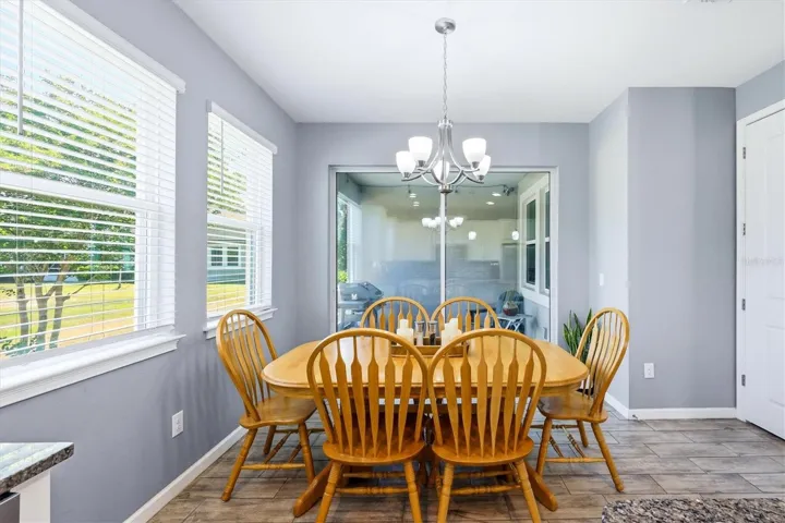 Separate dining area