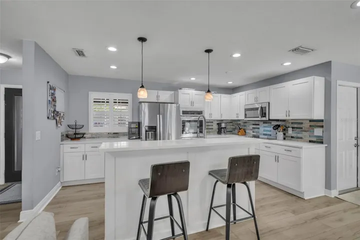 Breakfast bar for casual dining and gathering