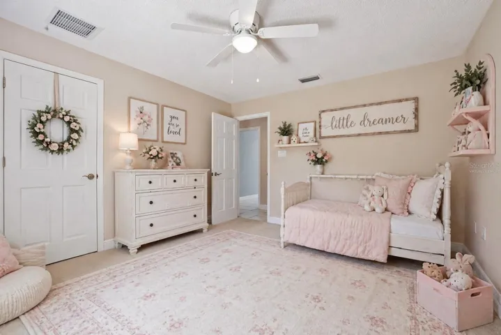 Virtually staged Bedroom 3