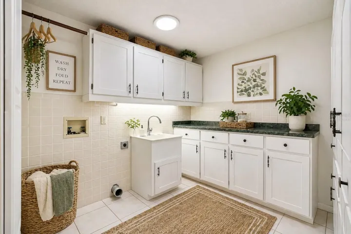 Virtually Staged Laundry Room