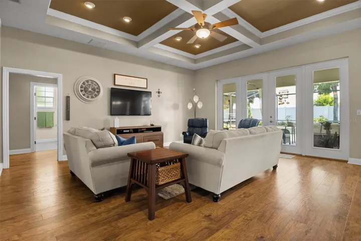 Living room - Coffered Ceiling