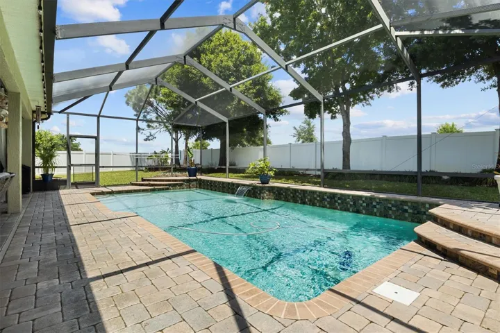 Paved pool deck