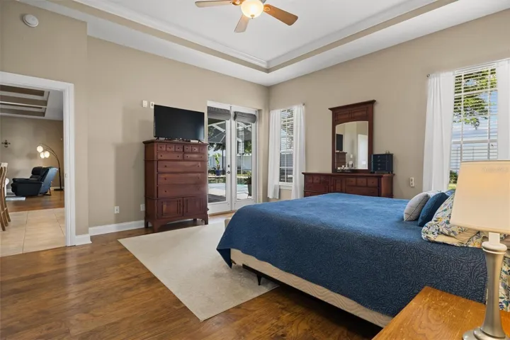 Primary bedroom - french doors to the lanai