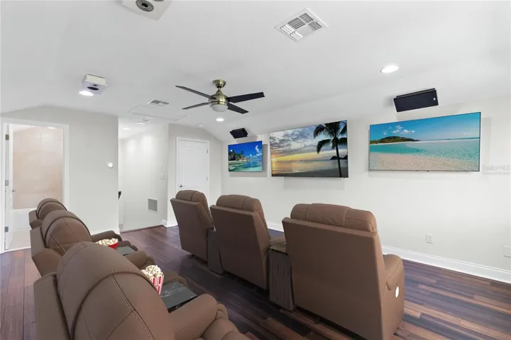 Virtually staged image. Media Room/Bonus Room.