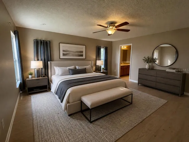 Virtually Staged Primary Bedroom