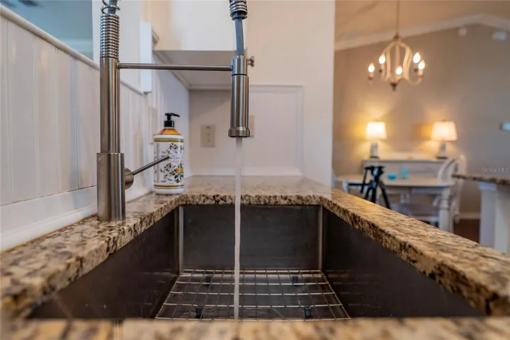 Kitchen sink and faucet detail