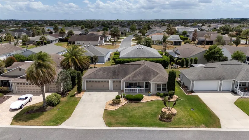 Aerial front perspective of property
