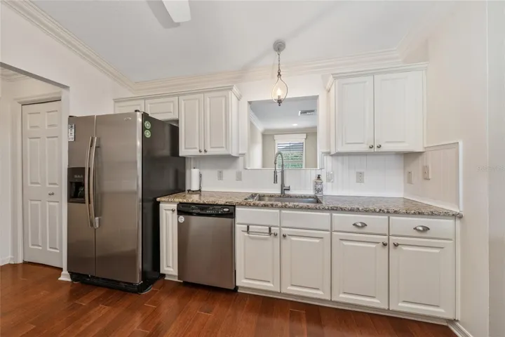 Kitchen with stainless steel appliances