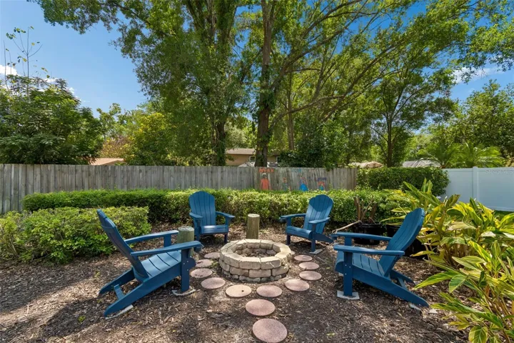 Fire Pit in Backyard