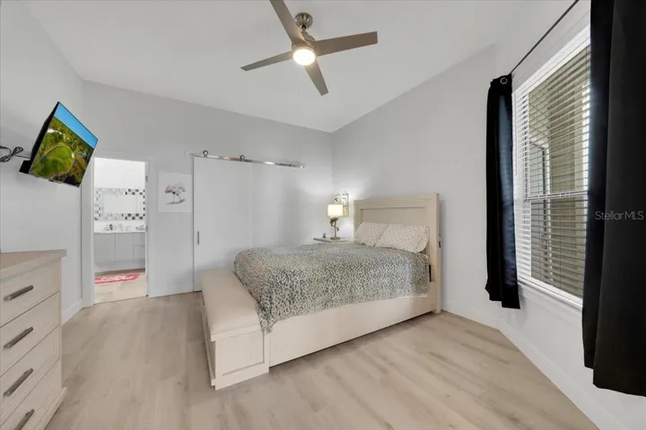 HUGE Master bedroom with walk in closets and fully renovated bathroom