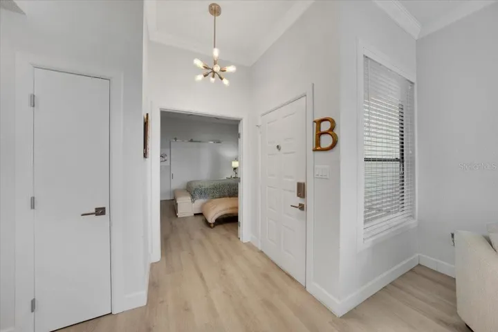 Master bedroom through double doors