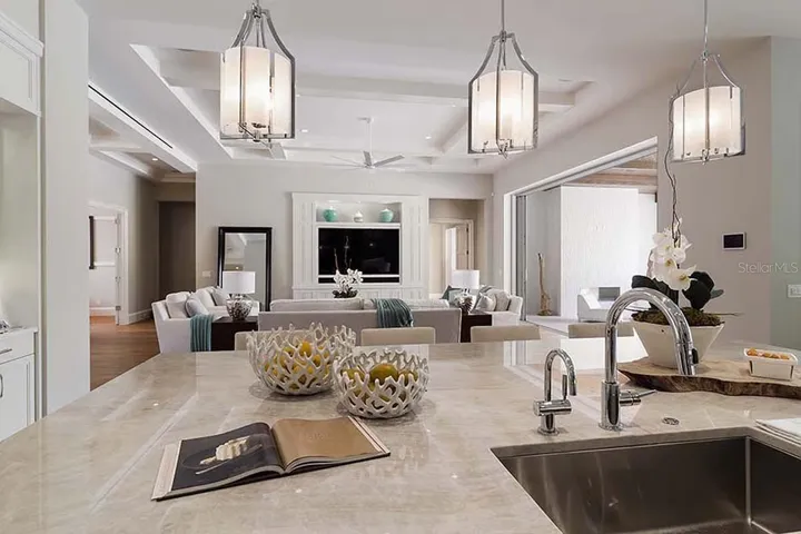 Rendering: to be built  kitchen & living room