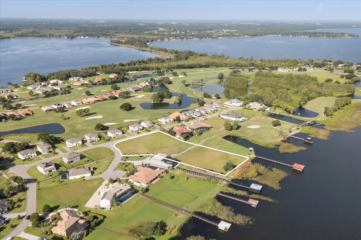Lot with causeway in view, Lake Dora on right and Lake Beauclair on left