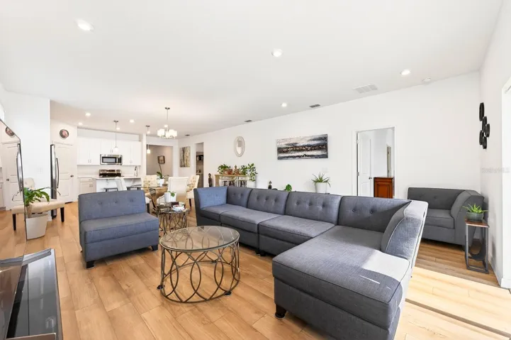 Light filled open concept living.