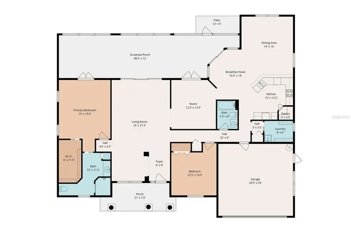 Layout of the house, so you can get a feel of the openness and function.